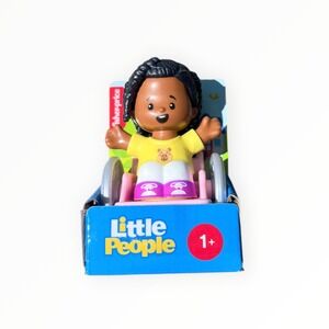 NEW Fisher-Price Little People Girl in Wheelchair JFC22 JBD47 Toy Yellow Shirt